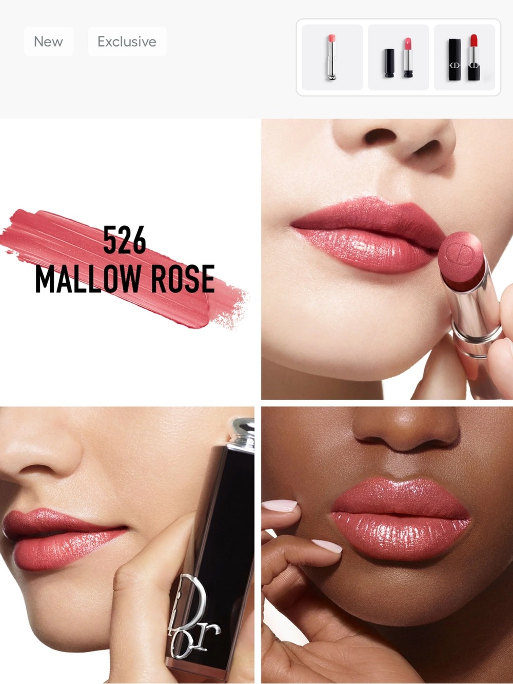 Dior Addict Rouge Lipstick - 526 Mallow Rose (Pink)